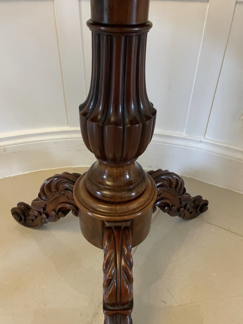 Antique Victorian Quality Figured Mahogany Card/Console Table - Image 15